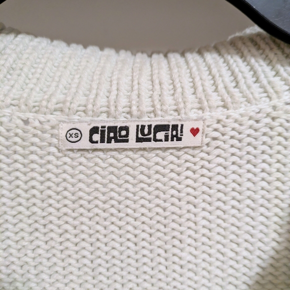 Ciao Lucia Torino pullover Sweater White size xs - Picture 2 of 5